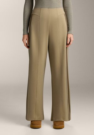 HIGH RISE PIPING - Pantaloni - beige