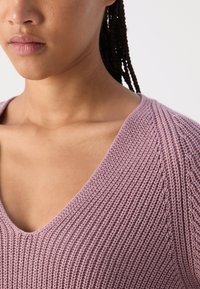 Marc O'Polo LONGSLEEVE V NECK - Πουλόβερ - dark mauve