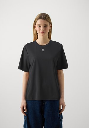 MELEA ICON TEE - Pamata T-krekls - black/egret