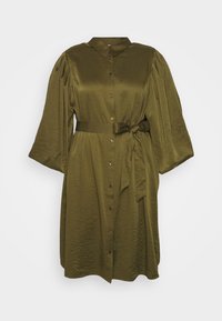 Selected Femme Curve SLFNALLIE SHORT SHIRT DRESS - Vestido de dia - dark olive