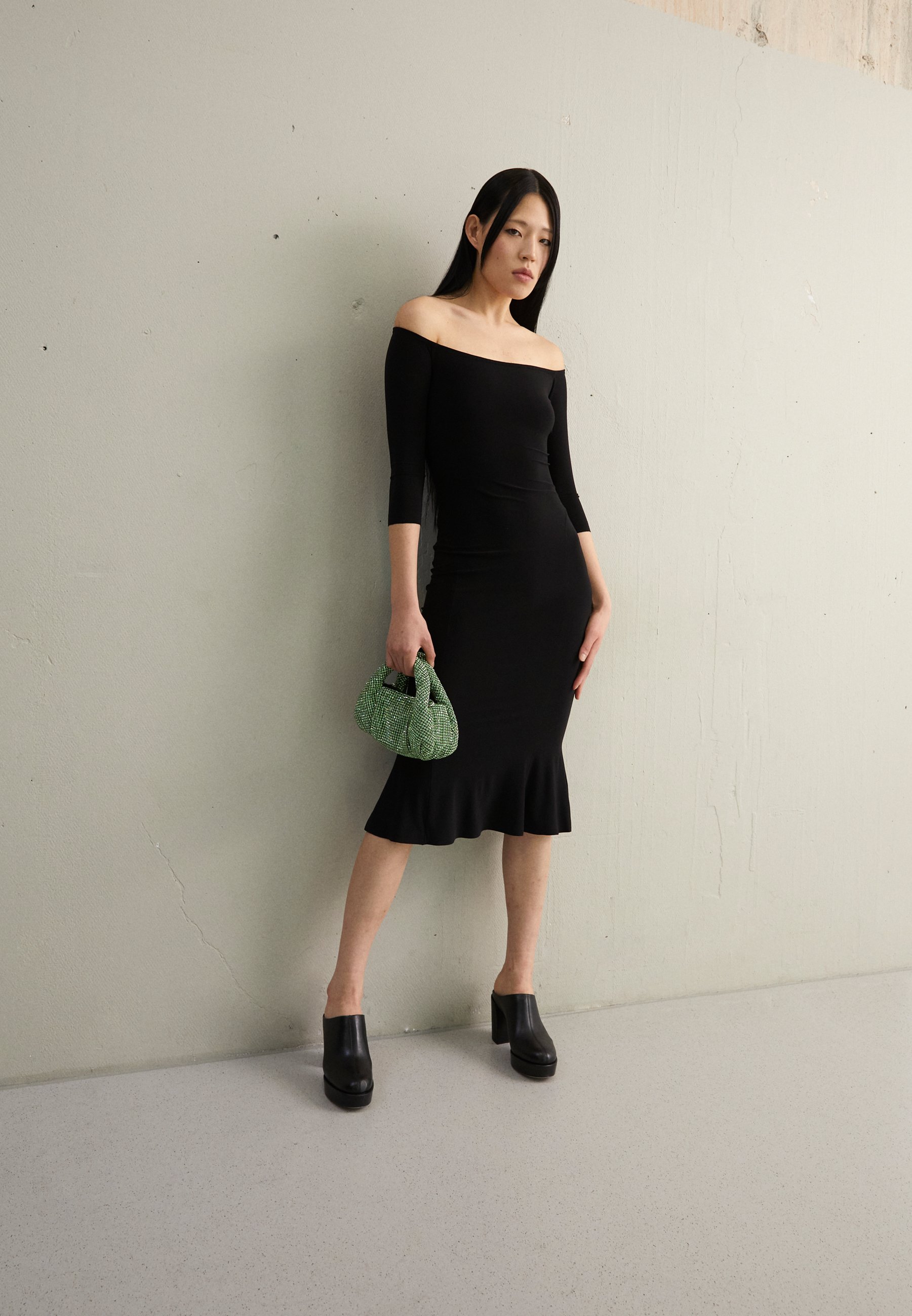 midi collared dress White Belted Button Front Midi Dress - All Dresses