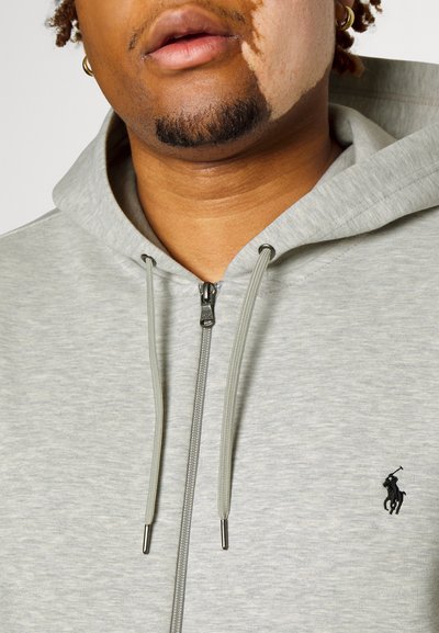 Polo Ralph Lauren Big & Tall DOUBLE KNIT FULL ZIP HOODIE - Camisola com fecho - grey