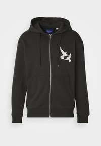 Jack & Jones JORDOVES ZIP HOOD UNISEX - Sudadera con cremallera - black