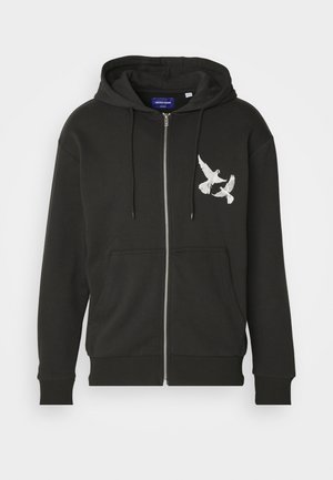 Jack & Jones JORDOVES ZIP HOOD UNISEX - Sweatjakke - black