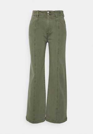 BROOKLYN DOUBLE BUTTON - Calças de ganga de corte relaxado - vintage ivy green