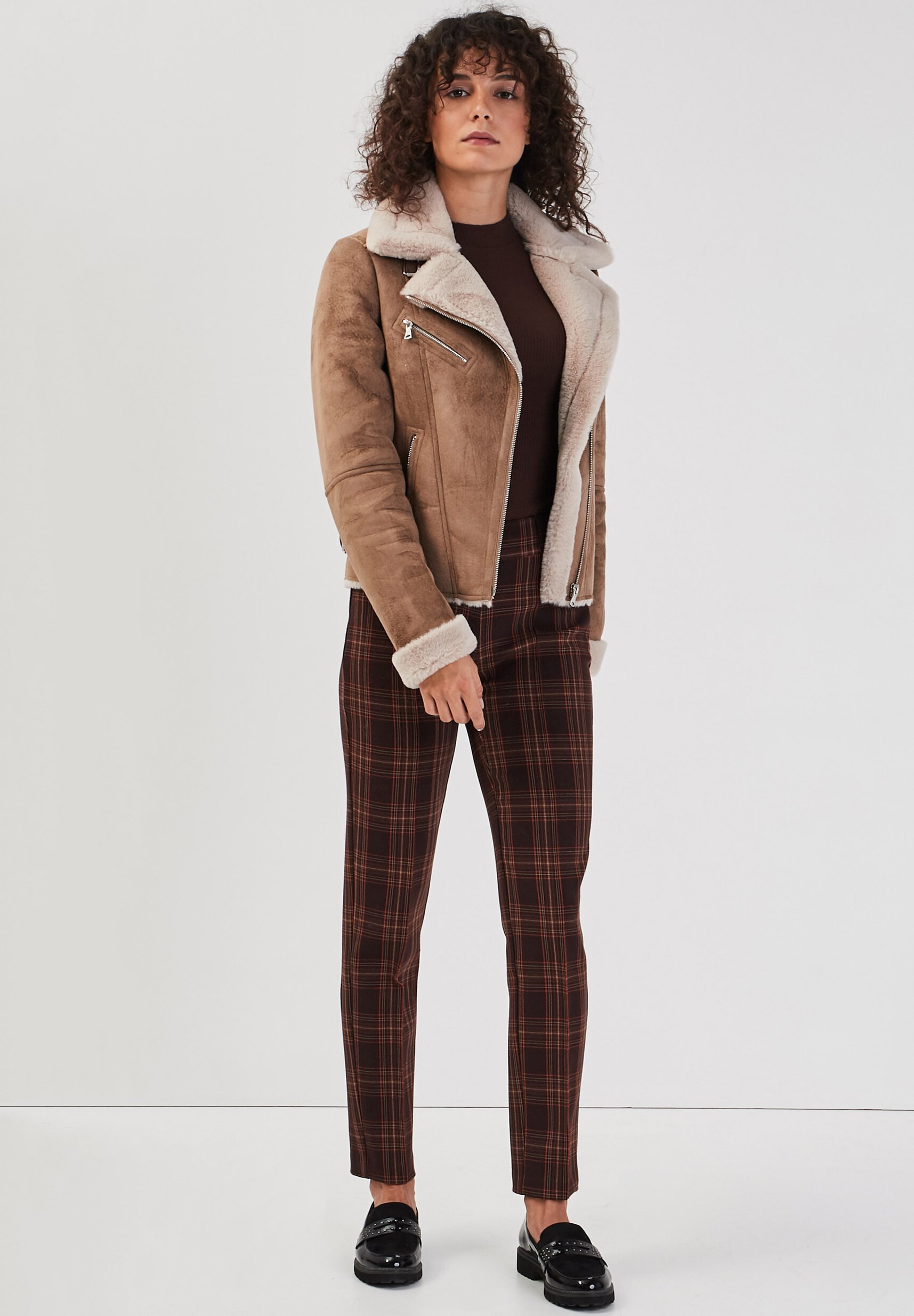 veste en cuir cache cache