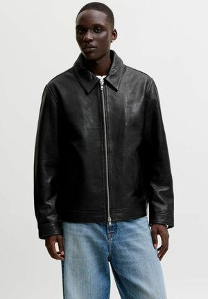 Jack & Jones Lederjacke - black