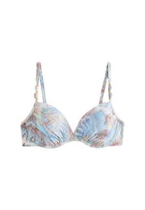 Next, PADDED WIRED BEADED - Bikinitop - pastel blue shell