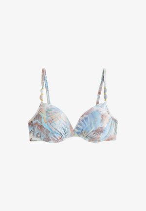 Next, PADDED WIRED BEADED - Bikinitop - pastel blue shell