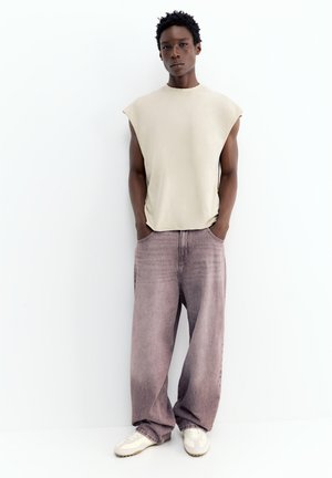 PULL&BEAR, ACID-WASHED - TANK TOP - Débardeur - white