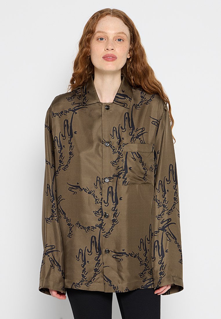 Nanushka Overhemdblouse kaki Nanushka Overhemdblouse kaki