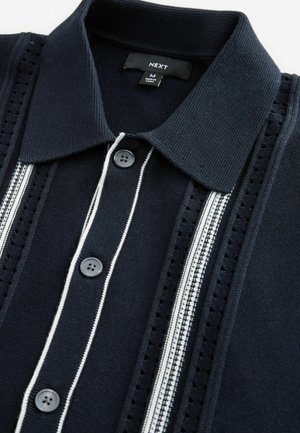 Next VERTICAL STRIPE BUTTON-THROUGH - Cardigan - navy white