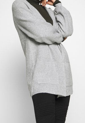 Cardigan - mottled light grey