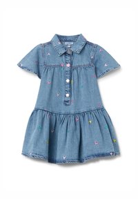 OVS - WITH FLOUNCE AND HEARTS EMBROIDERY - Vestido vaquero - light wash Imagen en miniatura 1