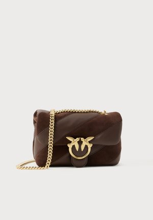 LOVE PUFF MINI - Sac bandoulière - marrone castano/matt gold-coloured