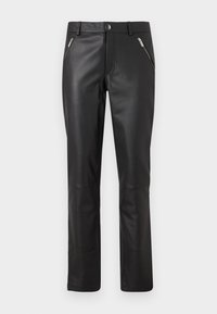 JAMES ZIPPER PANTS - Pantalon en cuir - nappa black