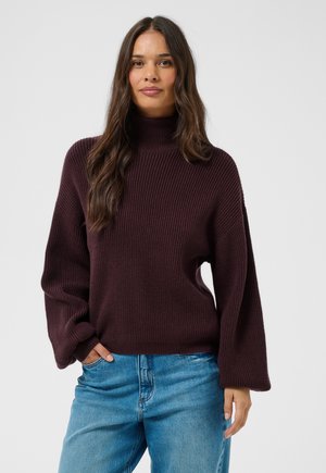 Kaffe, KABARBARA ROLLNECK PULLOVER - Pullover - fudge