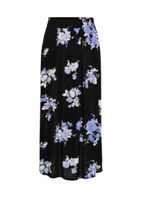 KAEDITA  - Maxisukňa - black   blue flower print