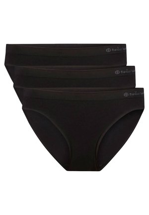 Bamboo Basics 3 PACK – SEAMLESS TAILLE SLIP - Braguitas - black