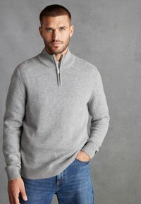 Next ZIP NECK - Pulóver - light grey