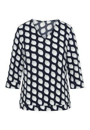 Ulla Popken, SHIRT, BEDRUCKT, V-AUSSSCHNITT, 3/4-ARM - T-shirt à manches longues - black