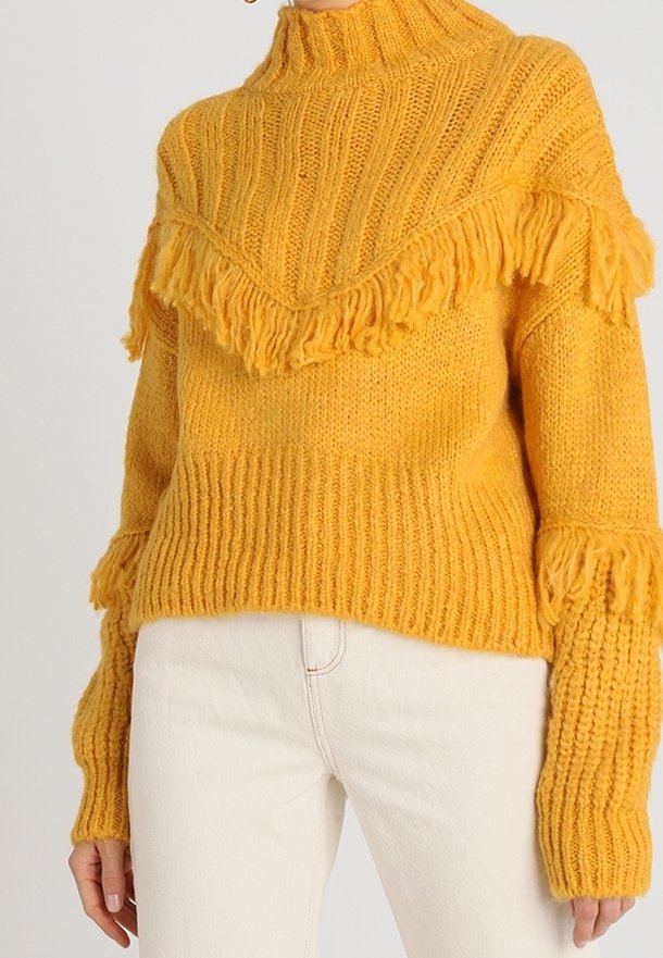 Topshop Stickad tröja - mustard yellow