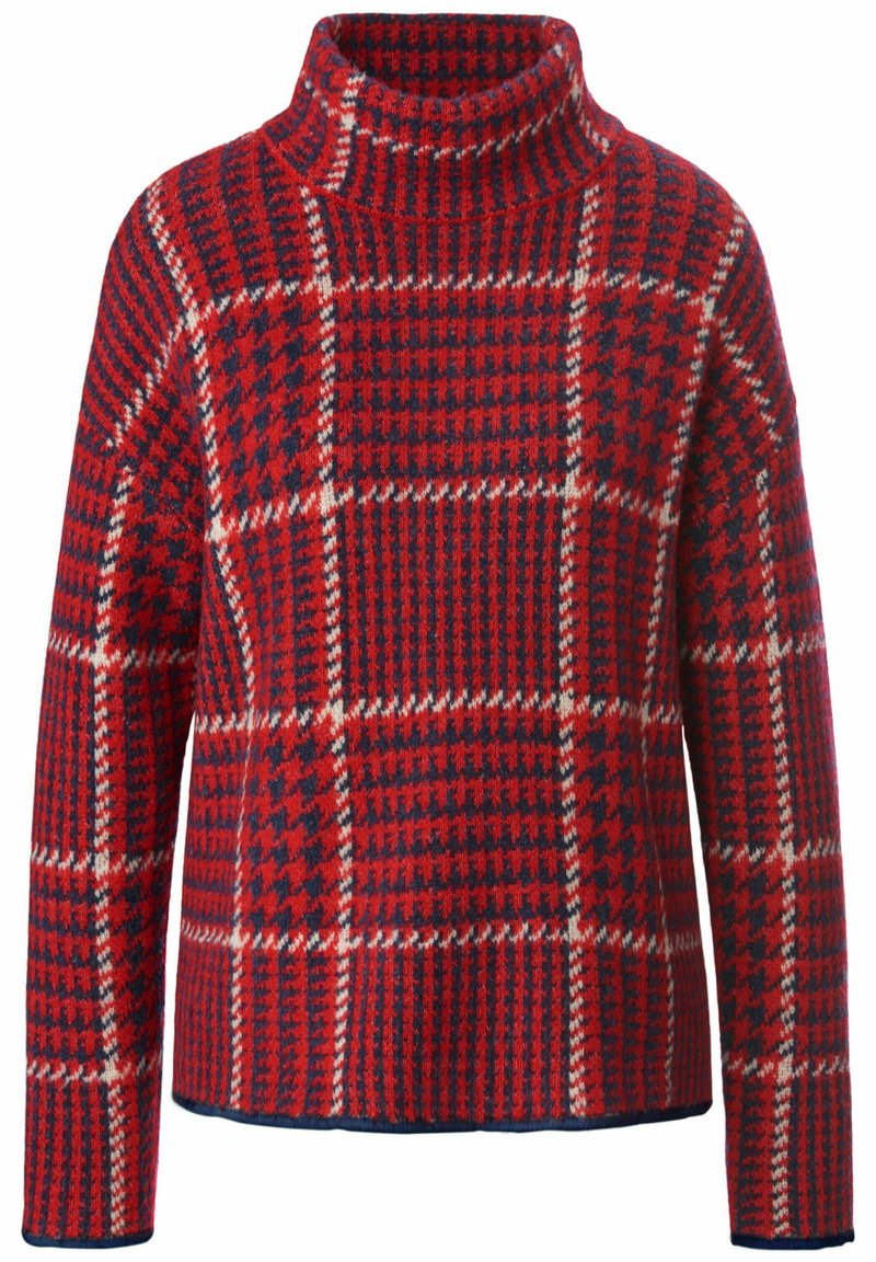 Damen Strickjacken | DAY.LIKE Strickpullover rot/marine/multicolor/rot - EA33895 Damen Strickjacken | DAY.LIKE Strickpullover rot/marine/multicolor/rot - EA33895
