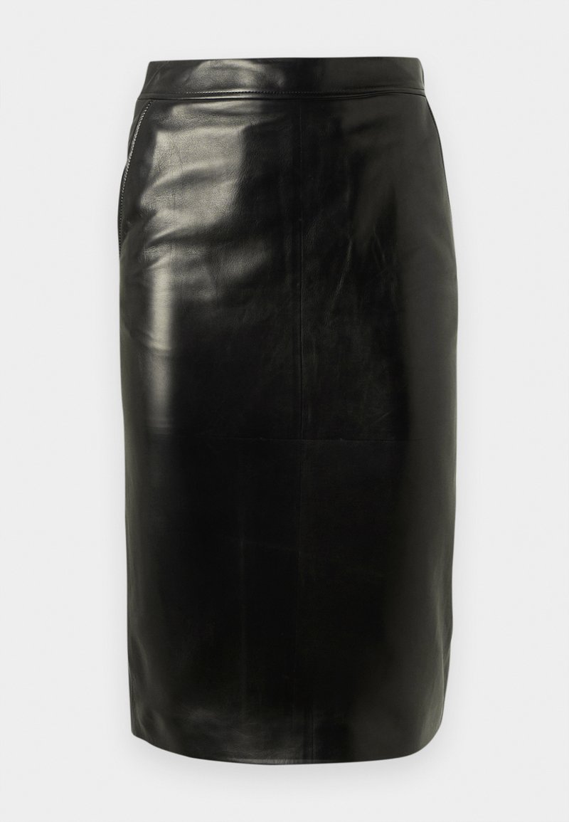 Bally Leren rok zwart