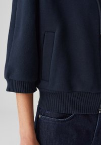 OPUS SOFT LOOSE BATWING FIT - Sweater met rits - coal blue