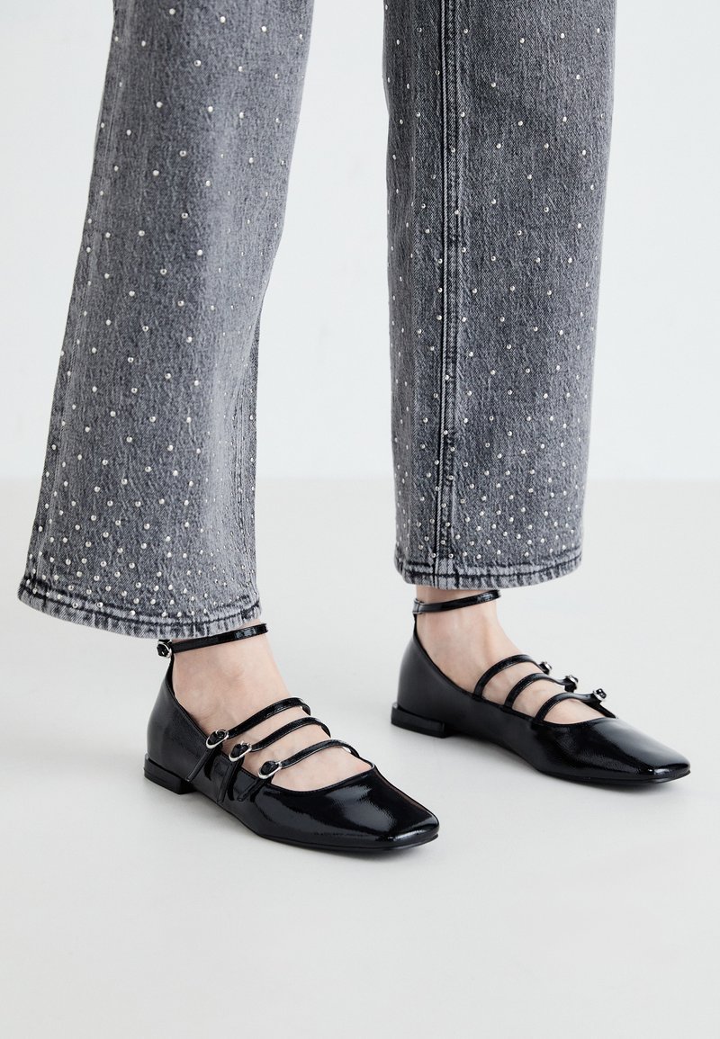 Raid Ballerina’s met enkelbandjes zwart