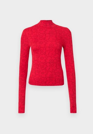 Marimekko SOLMIA PIIRTO UNIKKO - Long sleeved top - red/wine red