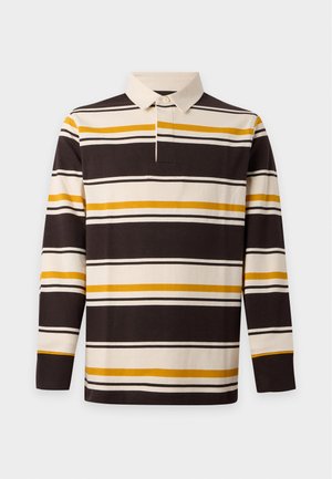 GANT, STRIPED HEAVY RUGGER - Πόλο - charred wood brown
