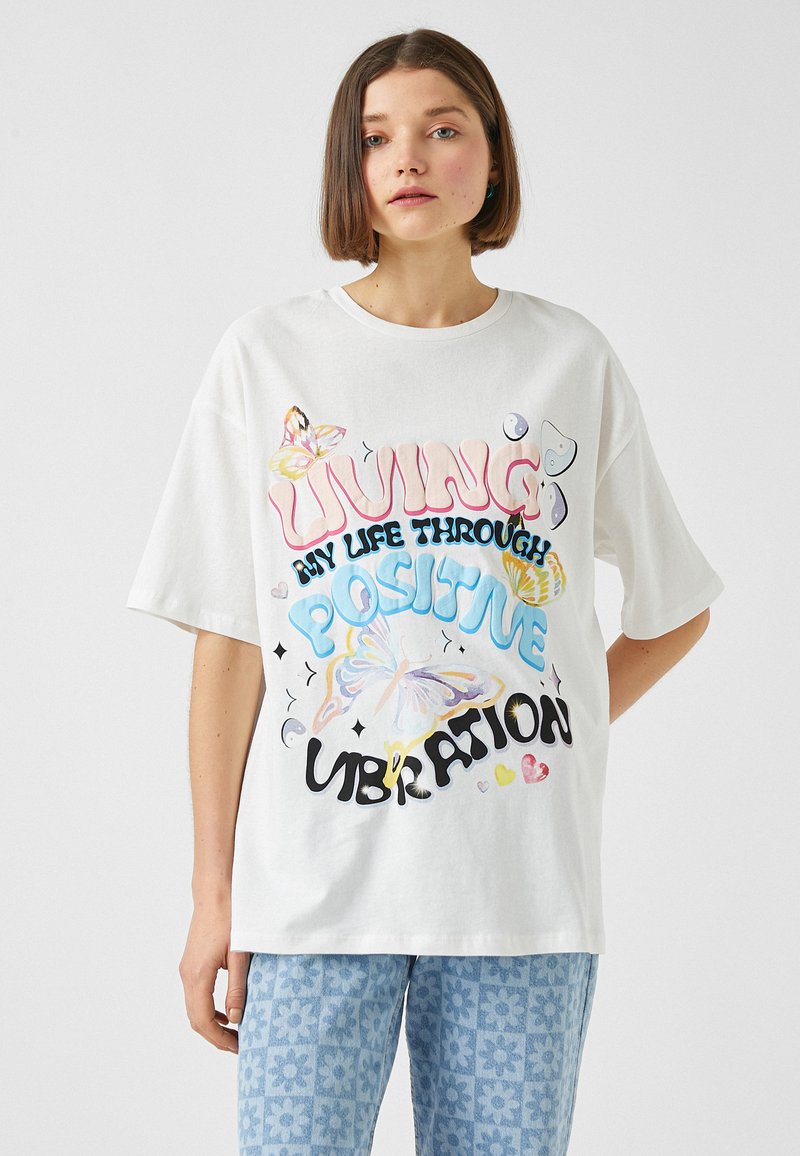 Damen T-Shirts | Koton SLOGAN T-Shirt print off white/offwhite - AO68323 Damen T-Shirts | Koton SLOGAN T-Shirt print off white/offwhite - AO68323