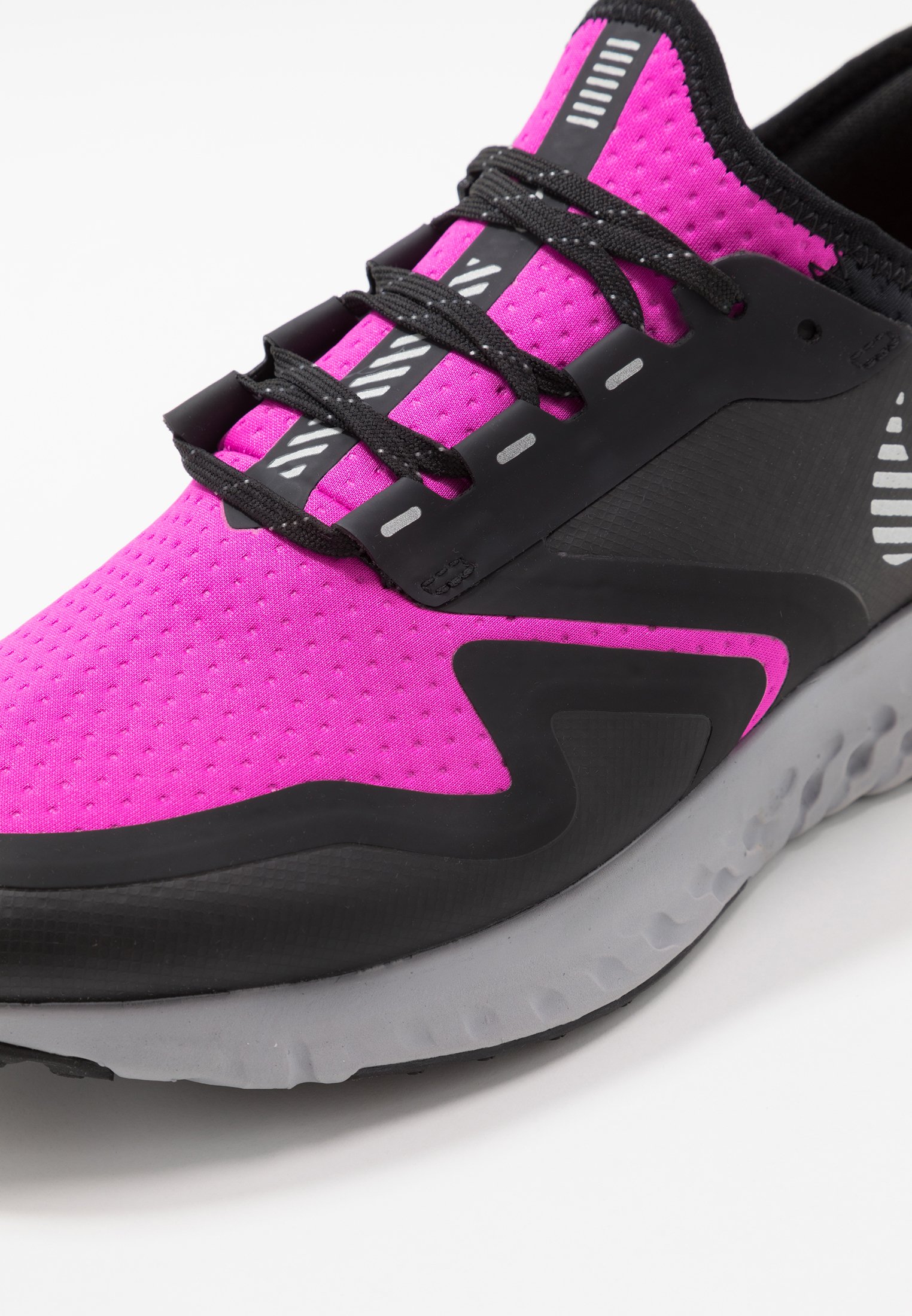 nike running odyssey react 2 shield trainers in fire pink