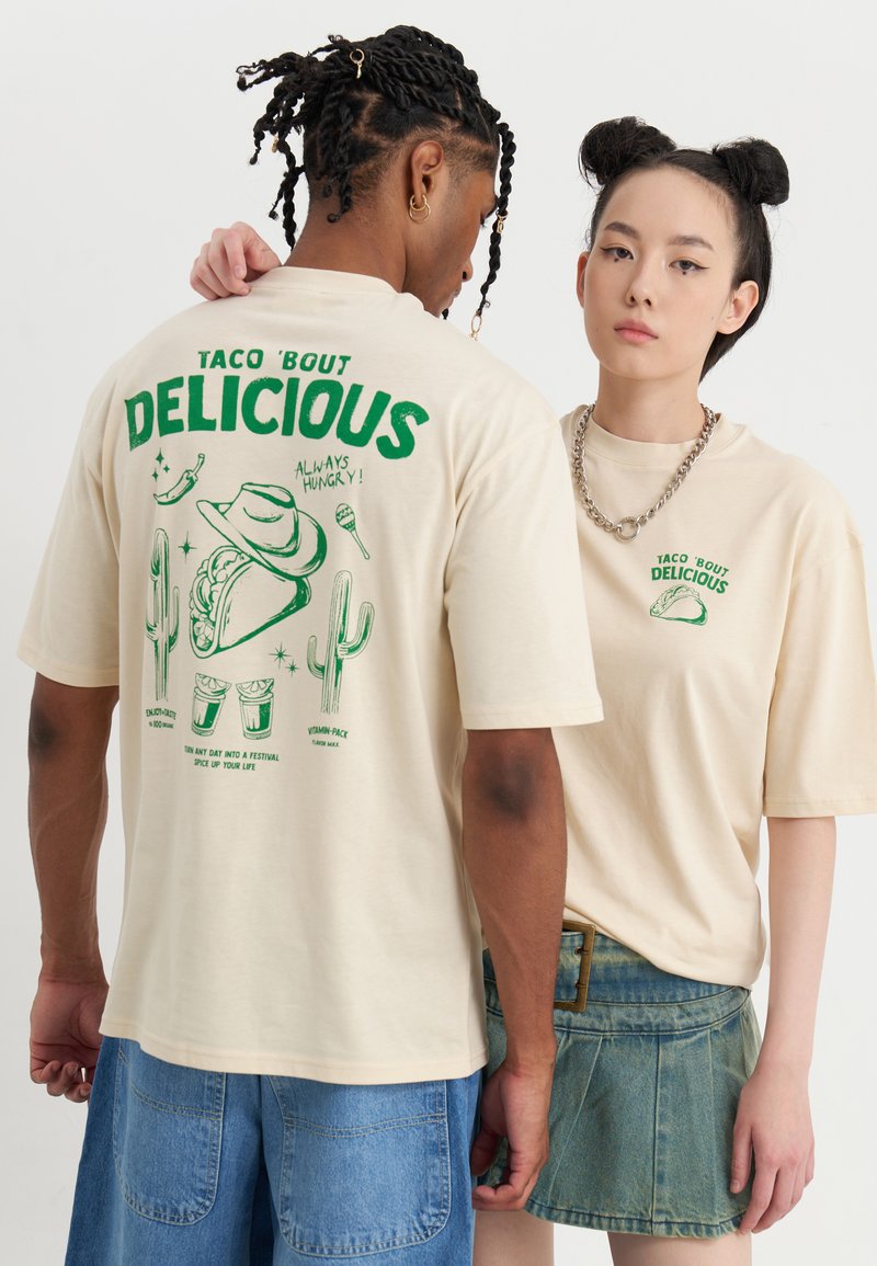 YOURTURN UNISEX - T-shirt print - off-white