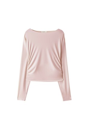 Stradivarius, LONG SLEEVE RUCHED TOP - T-shirt à manches longues - light pink