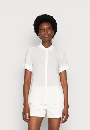 KENT COLLAR SHORT SLEEVED STYLE PATCHED - Skjortebluser - salty white