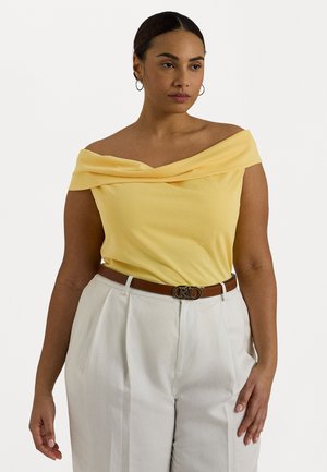 GIANINA SLEEVELESS - Paprasti marškinėliai - primrose yellow