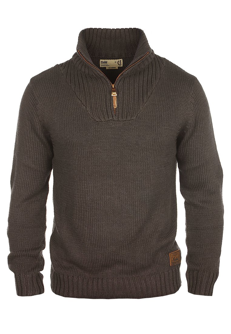 Solid Sweter/brązowy - Zalando.pl
