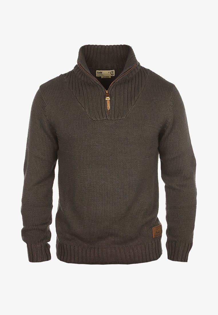 Solid Sweter/brązowy - Zalando.pl
