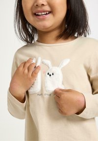 Lindex LONG-SLEEVED - Langærmet T-shirt - light beige