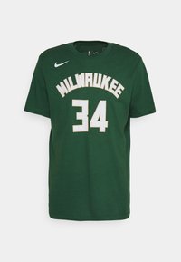 NBA GIANNIS ANTETOKOUNMPO MILWAUKEE BUCKS NAME AND NUMBER TEE - Nyomott mintás póló - fir/antetokounmpo