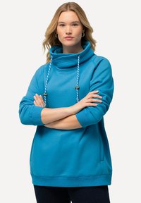 Ulla Popken MIT STEHKRAGEN RAGLANFORM LANGE ÄRMEL  - Sudadera - light blue