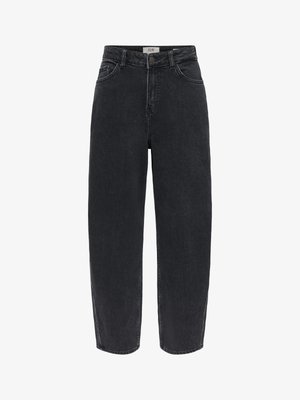 JDY, BALLOON FIT JEANS JDYSUSIE MID WAIST WIDE LEG FIT JEANS - Pernera ancha - black denim