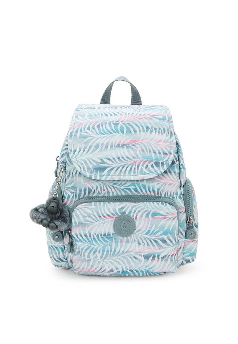 Kipling CITY ZIP MINI B PRT - Rugzak - palmtree leaves/lichtgroen ...