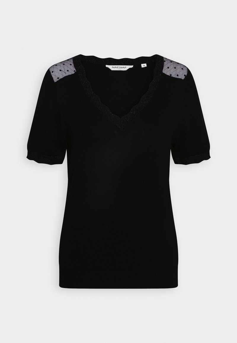 NAF NAF T-shirt z nadrukiem czarny