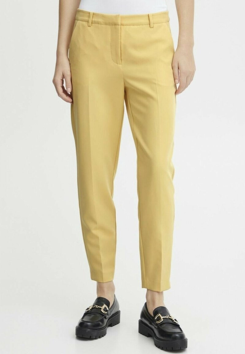 ICHI Kalhoty - light yellow