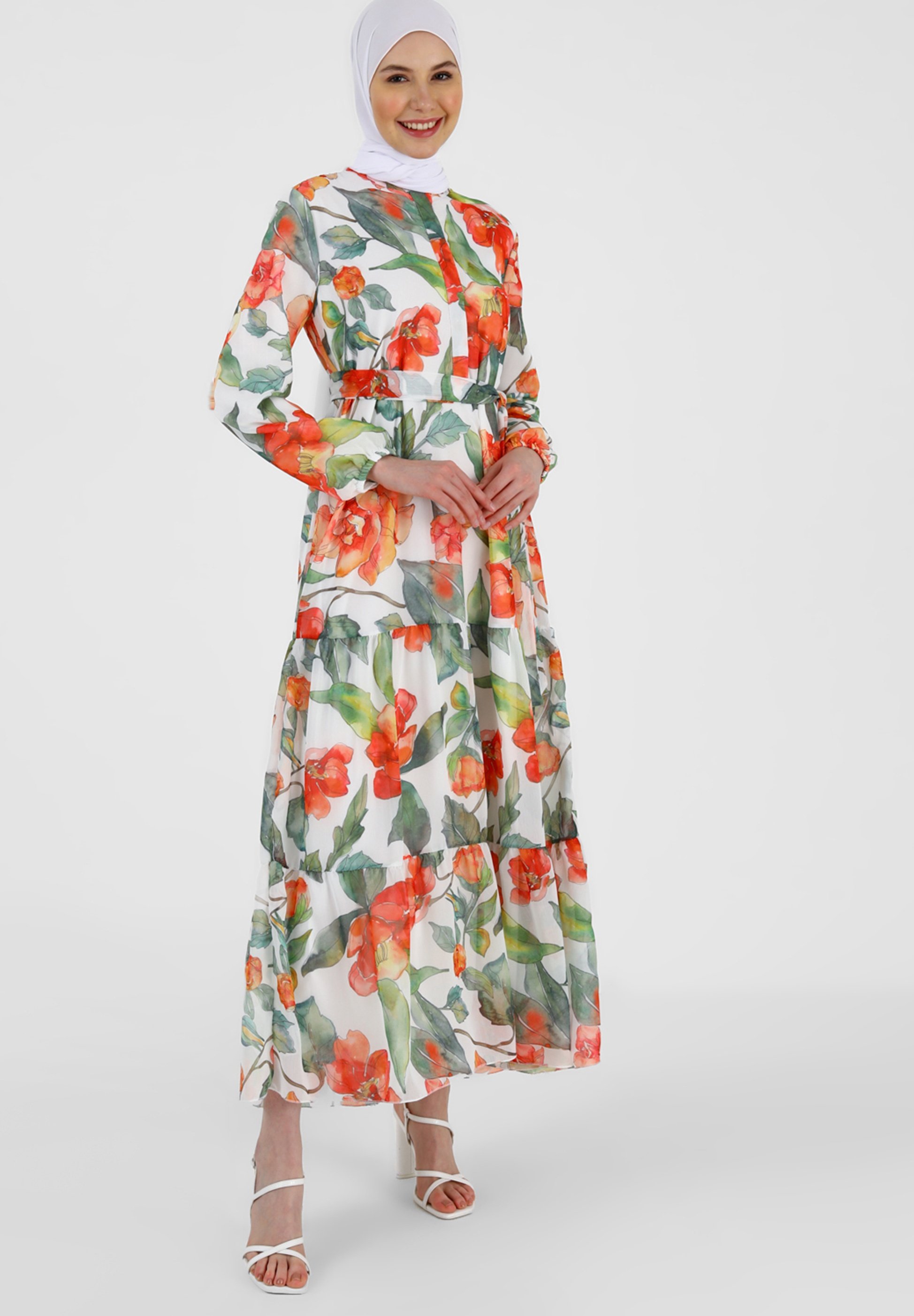 long dress with sleeves pattern Highlands Wrap Dress
