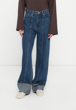 RODE - Široké nohavice - dark-blue denim