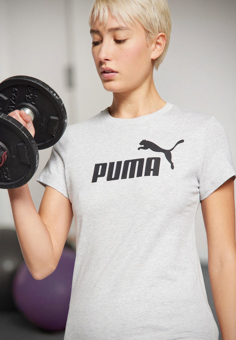 Puma NO 1 LOGO - Triko s potiskem - light gray heather